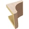 Ekena Millwork 6"W x 6"D x 6"H Wide Legacy Rough Cedar Woodgrain TimberThane Corbel, Primed Tan CORUR06X06X06LGYRCPR - alternate 2